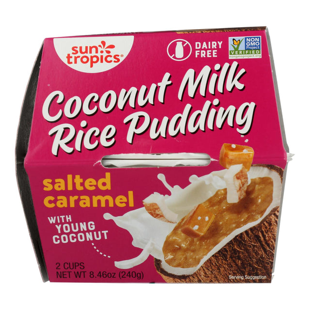 Sun Tropics Dairy-Free Coconut Rice Pudding Snack Cups in Sea Salt Caramel (Pack of 6) - 8.46oz - Cozy Farm 