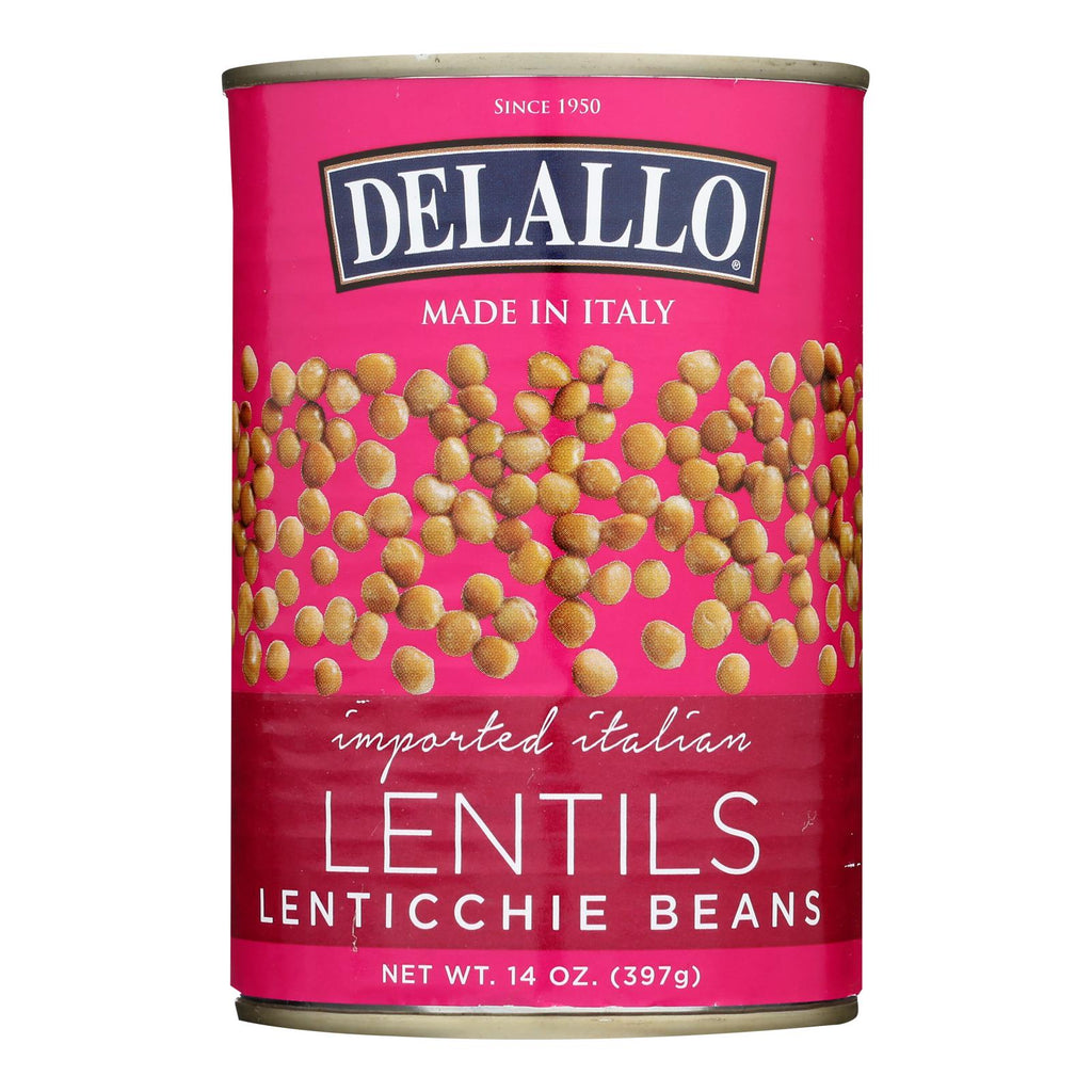 Delallo Petite Lentils Lenticchie Beans (Pack of 12) - 14 Oz - Cozy Farm 