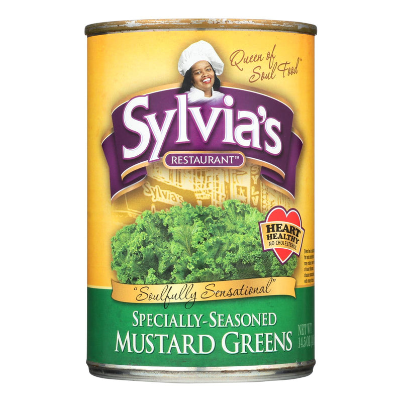 Sylvia's Specially-Seasoned Mustard Greens (Pack of 12) 14.5 Oz - Cozy Farm 