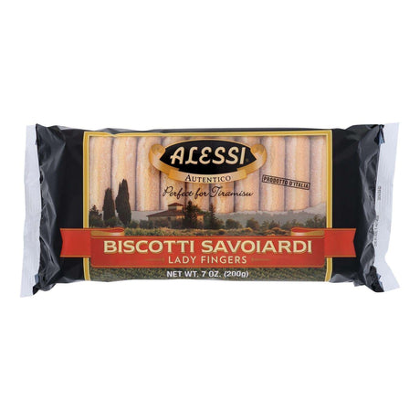 Alessi Biscotti Savoiardi Lady Fingers, Perfect for Tiramisu and Desserts (Pack of 12 - 7 Oz) - Cozy Farm 