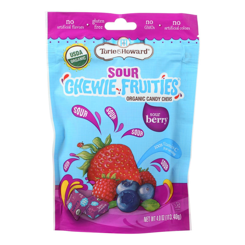 Torie & Howard (Pack of 6) Chewy Fruities Organic Candy Chws - Sour Berry - 4 Oz. - Cozy Farm 