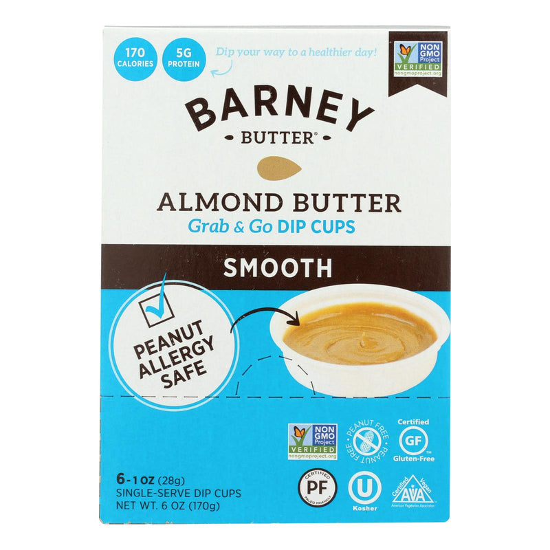 Barney Butter Smooth Almond Butter Grab & Go Dip Cups (Pack of 6) - 6/1 Oz - Cozy Farm 