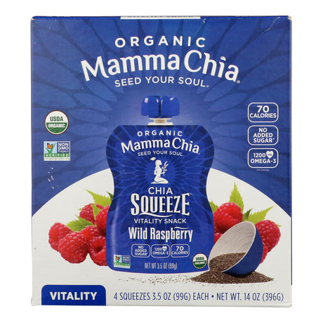 Mamma Chia Organic Chia Squeeze Vitality Snack (Pack of 6 - 3.5 Oz) - Cozy Farm 