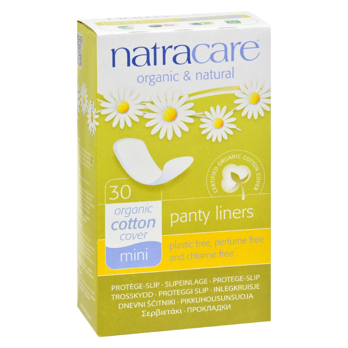 Natracare Natural Mini Panty Liners - 30 Pack -Pack of 2