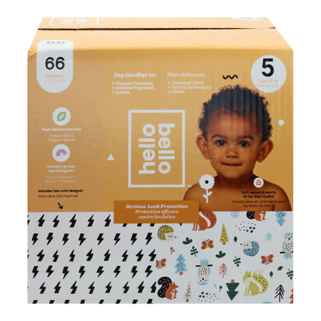Hello Bello Animal Diaper Belt, Size 5, Over 27 lbs, 66-Count - Cozy Farm 