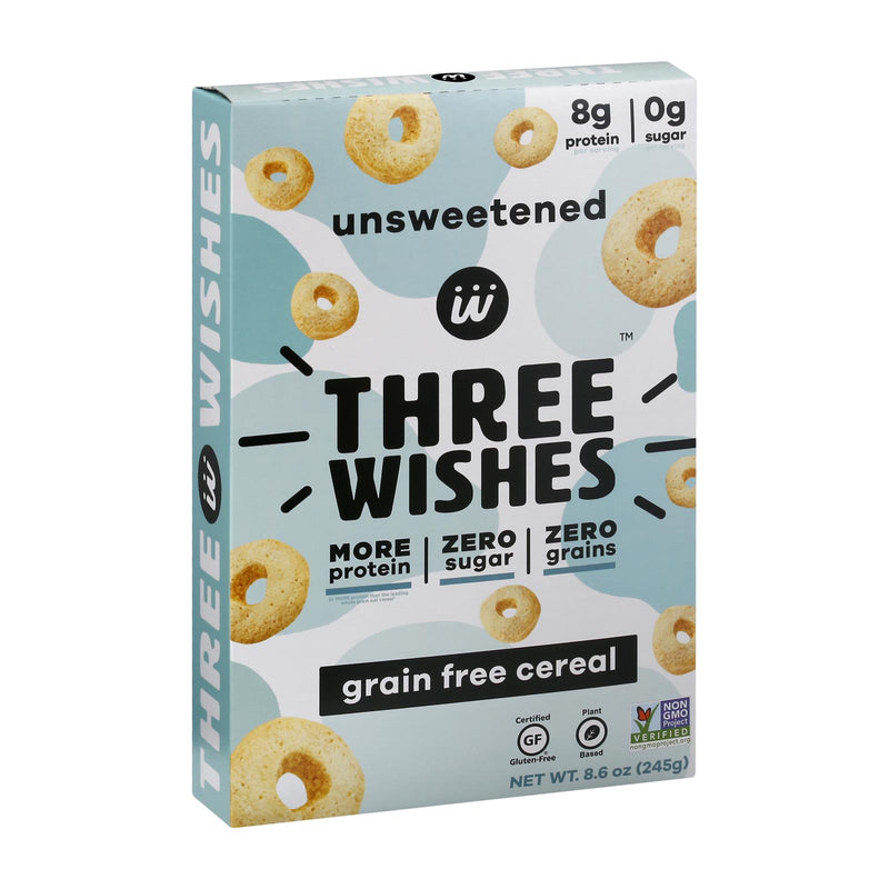 Three Wishes Gluten-Free Unsweetened Cereal - 8.6 Oz, 6-Count - Cozy Farm 