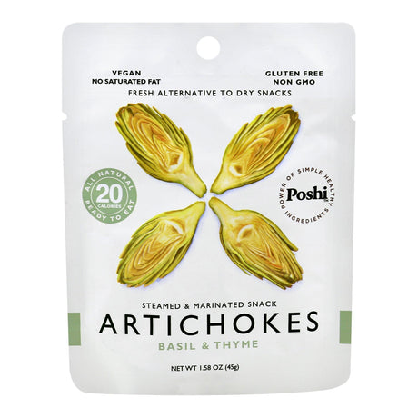 Poshi Snack Artichokes, Dried Vegetable - 1.58 Oz Each (Pack of 10) - Cozy Farm 