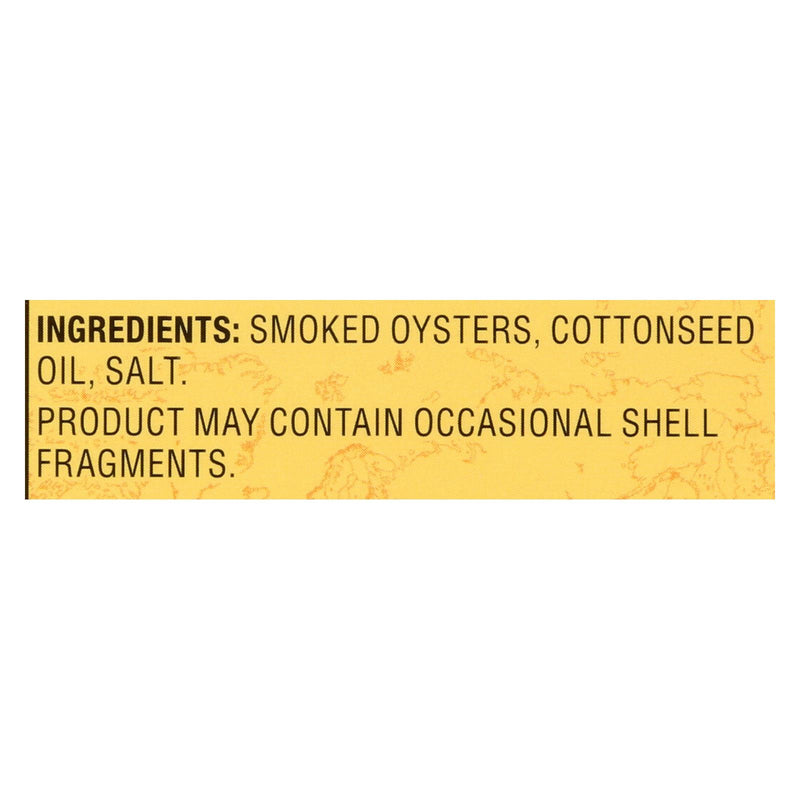 Reese Oysters Smoked Large - 3.7 oz, Case of 10 - Cozy Farm 