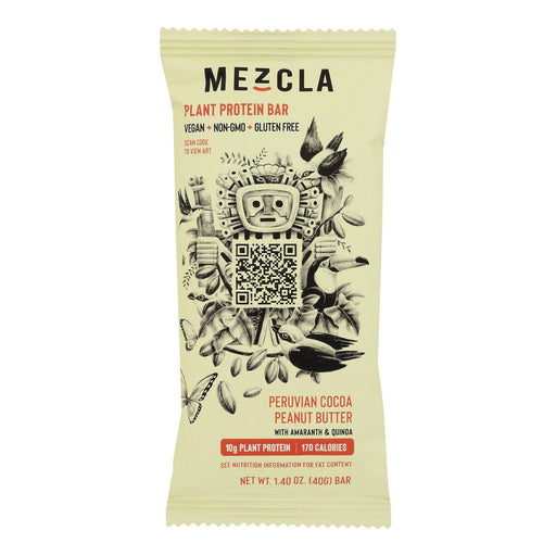 Mezcla Prot Bar Peru Cocoa Peanut Butter - 1.4 Oz (Case of 15) - Cozy Farm 