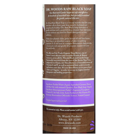 Dr. Woods Shea Vision Pure Black Soap With Organic Shea Butter - 16 Fl Oz - Pack of 2