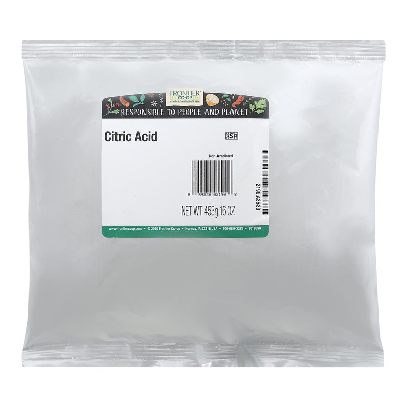 Frontier Herb Citric Acid - Pure Granulated Lemon Crystals - Baking Essential - Preservative - 1 lb - Cozy Farm 