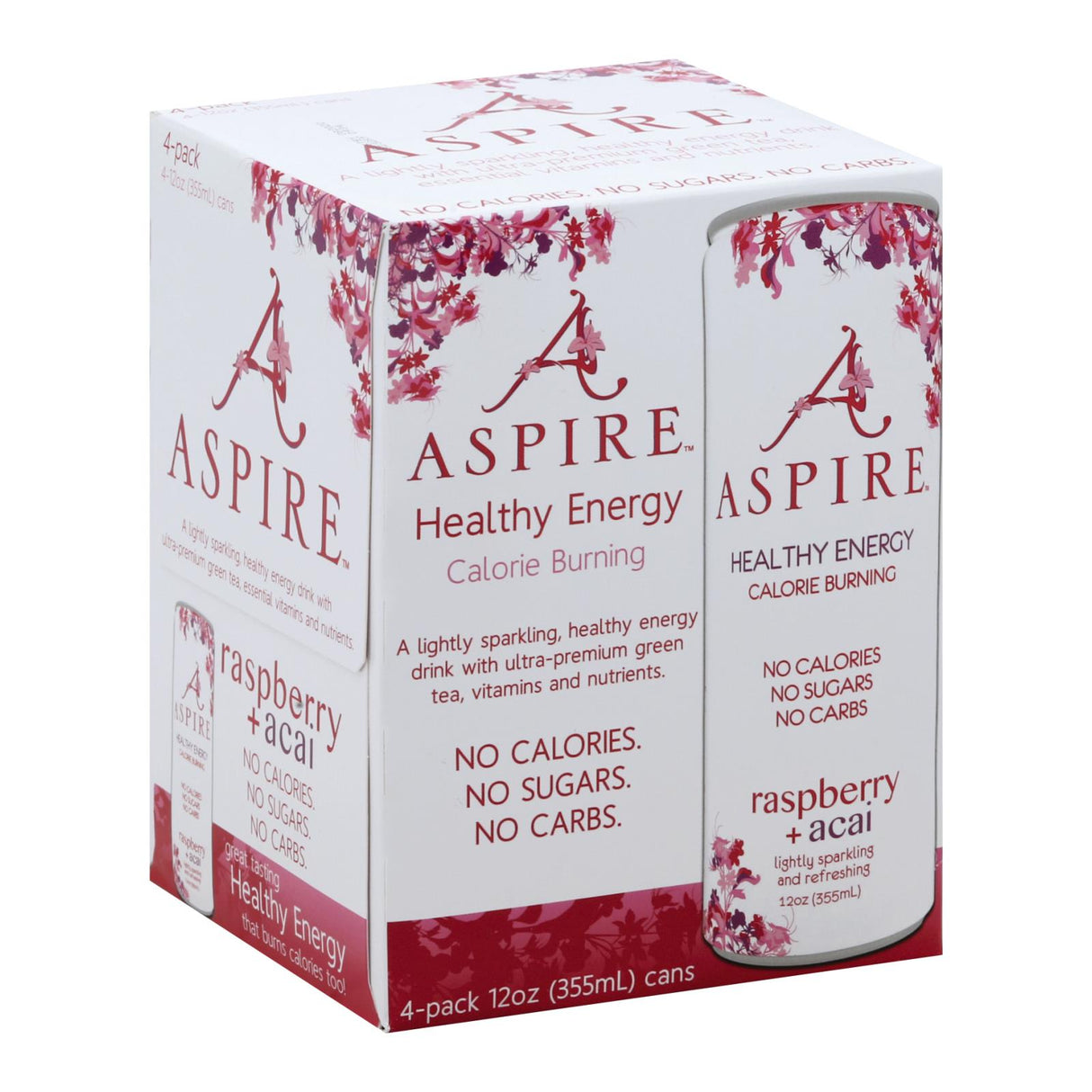 Aspire Healthy Energy - Sparkling Raspberry Acai - Case Of 6 - 4/12 Oz - Cozy Farm 