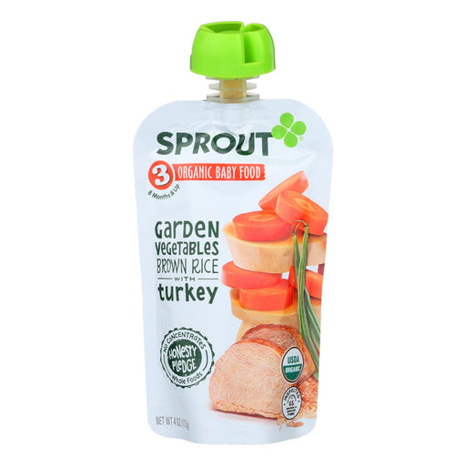 Sprout Foods Inc - Baby Food Grdn Veg Turkey - Case Of 6 - 4 Oz - Cozy Farm 