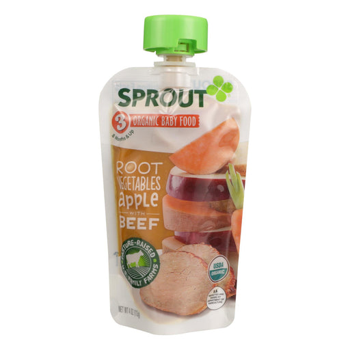 Sprout Foods Inc - Baby Food Rt Vegt Beef - Case Of 6 - 4 Oz - Cozy Farm 
