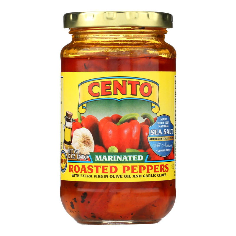 Cento - Roasted And Marinated Peppers - Case Of 12 - 12 Oz. - Cozy Farm 