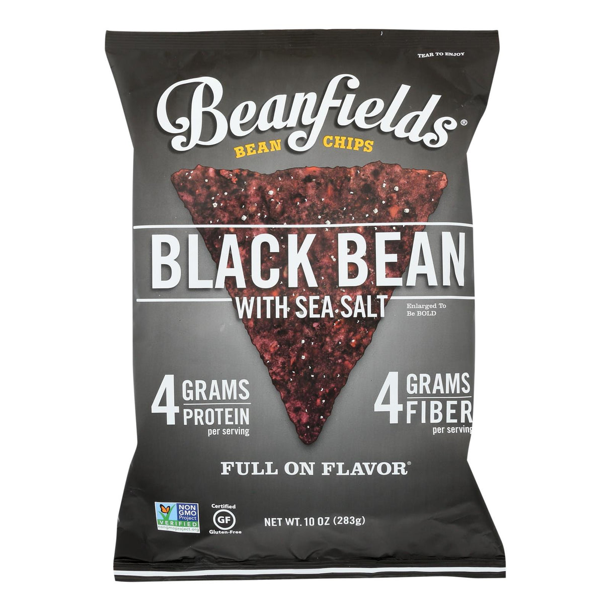 Beanfields Ben Chips Black Bean & Sea Salt - Case of 4 - 10 Oz - Cozy Farm 