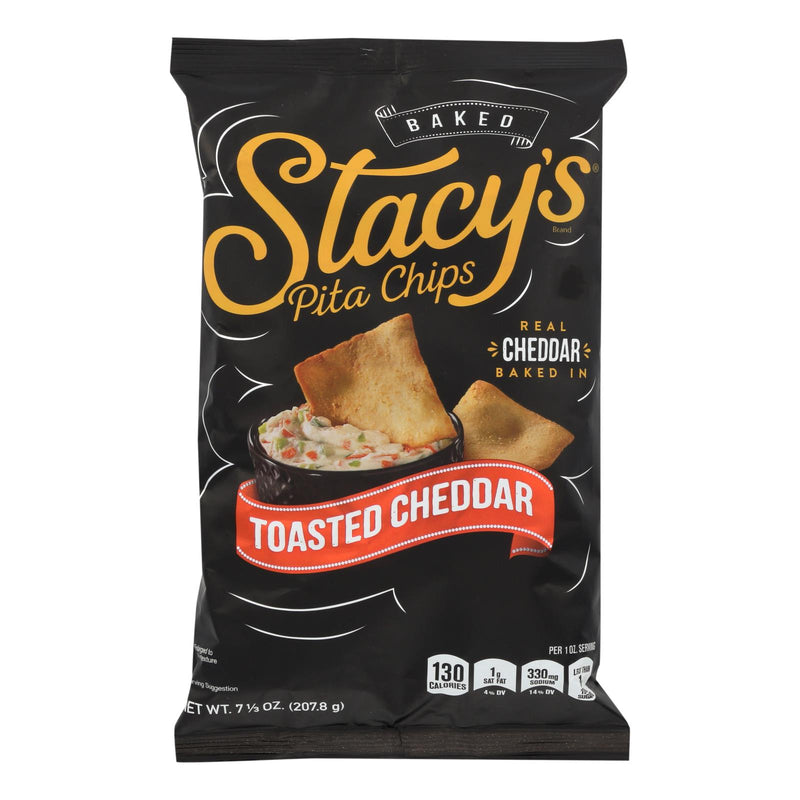 Stacy's Pita Chips - Toasted Cheddar - 7.33 Oz. (Case of 12) - Cozy Farm 