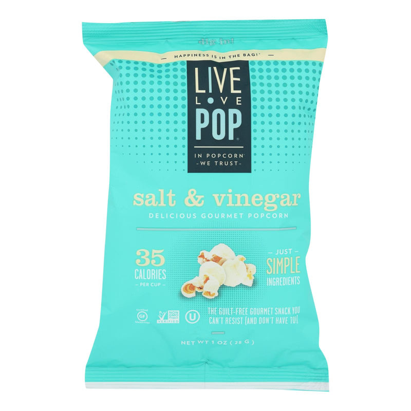 Live Love Pop - Popcorn Salt & Vinegar - Case Of 24 - 1.0 Oz - Cozy Farm 