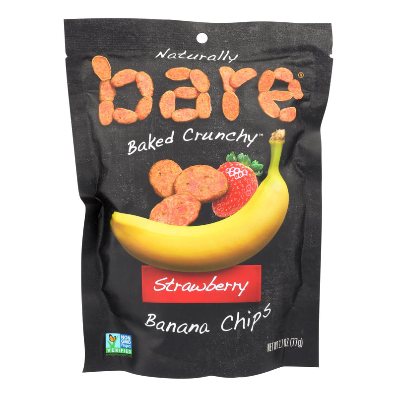 Bare Fruit Naturally Baked Crunchy Strawberry Banana Chips - 2.7 Oz - Case of 12 - Cozy Farm 