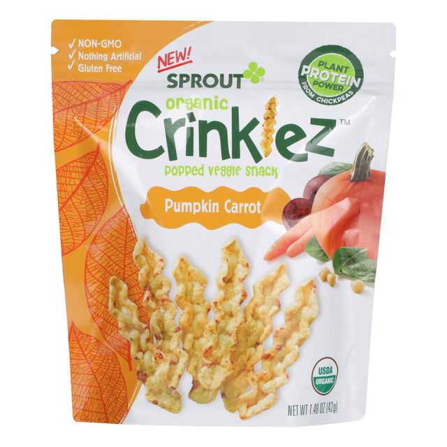 Sprout Pumpkin Carrot Crinklez - 6 Packs of 1.48 oz - Cozy Farm 