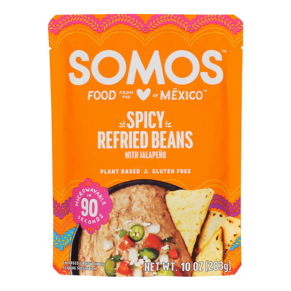 Somos - Beans Rth Refried Spicy - Case Of 6-10 Oz - Cozy Farm 