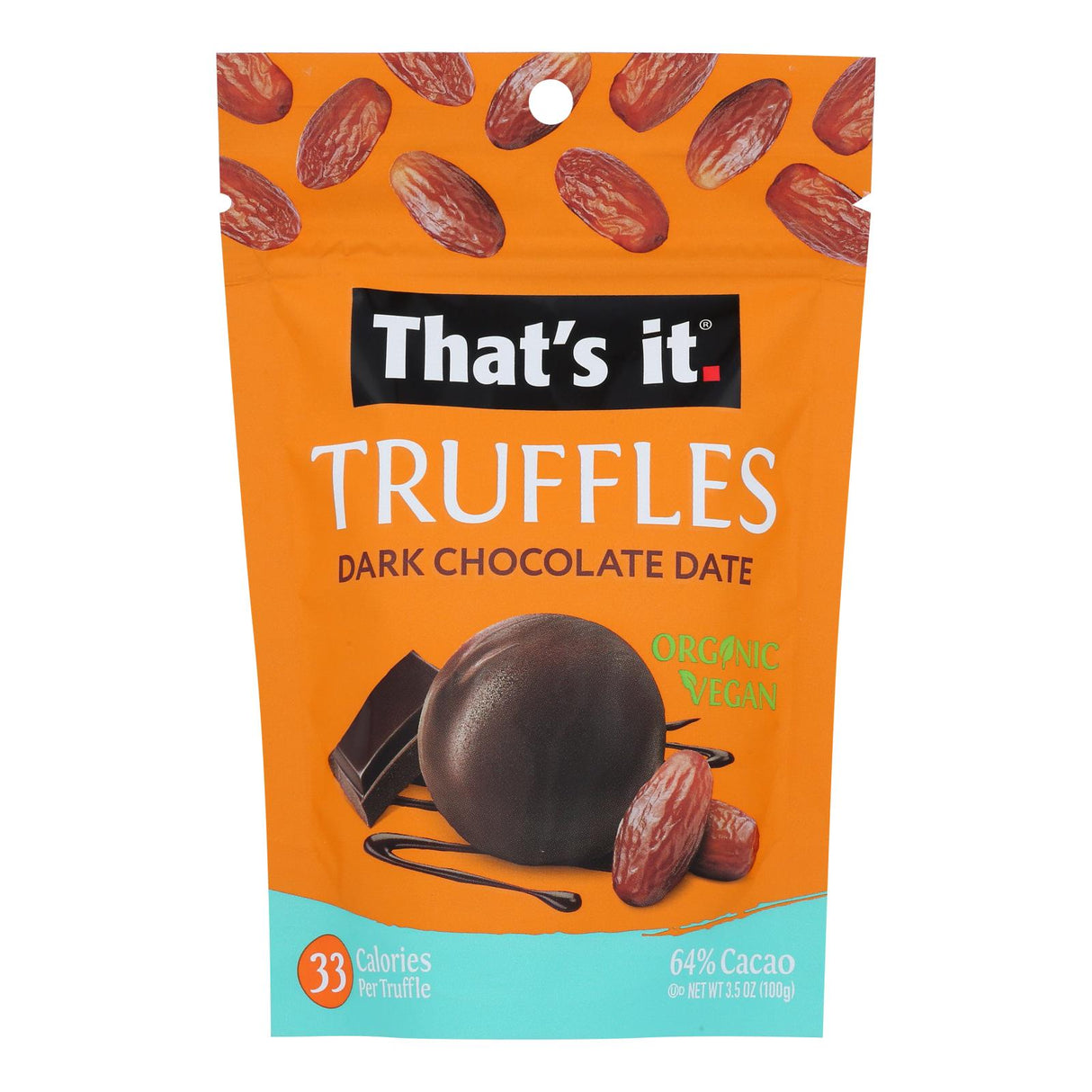 Truffl Dark Chocolate Date - 3.5 Oz - Pack of 6 - Cozy Farm 