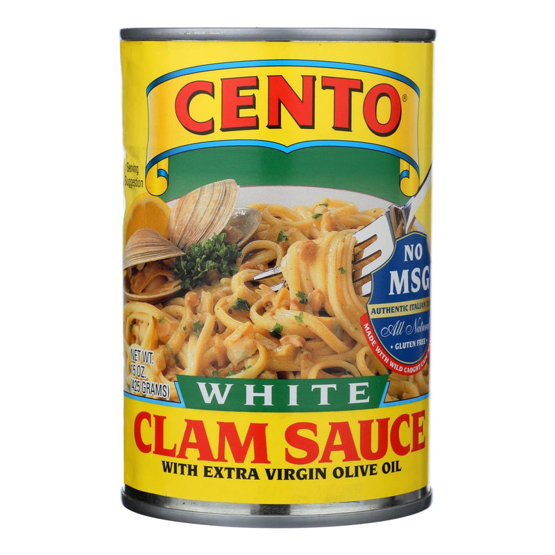 Cento - Clam Sauce White - Case Of 12-15 Oz - Cozy Farm 