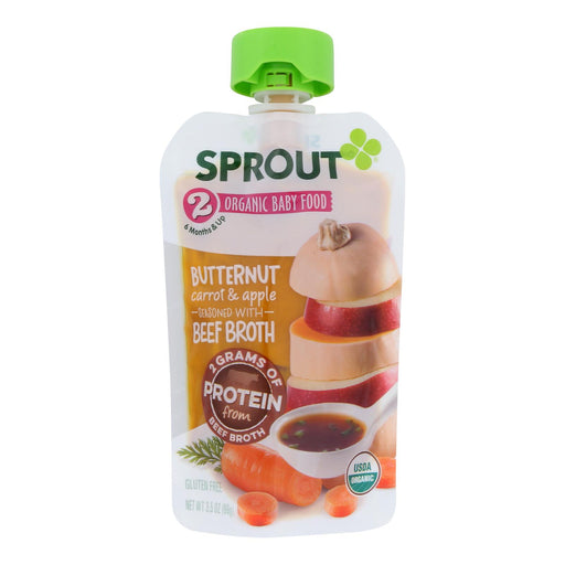 Sprout Foods Inc - Pouch Btrnt Apple Crrt - Case Of 12 - 3.5 Oz - Cozy Farm 