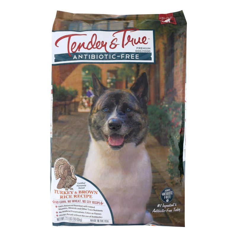Tender & True Dog Food, Turkey and Brown Rice, 23 lbs (Case of 1) - Cozy Farm 