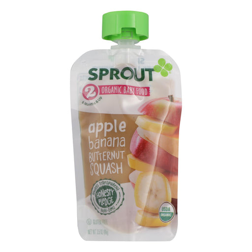 Sprout Foods Inc - Baby Food Apple Ban Btrnut - Case Of 12 - 3.5 Oz - Cozy Farm 