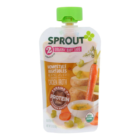 Sprout Foods Inc - Pouch Veggie Pear - Case Of 12 - 3.5 Oz - Cozy Farm 