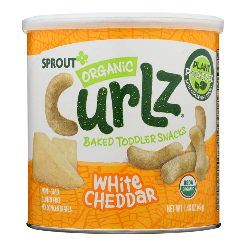Sprout Organic Curlz White Cheddar Baked Toddler Snacks  - Case Of 6 - 1.48 Oz - Cozy Farm 