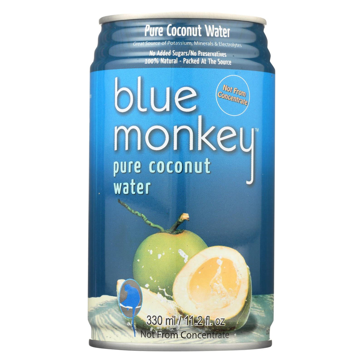 Blue Monkey Natural Coconut Water - 11.2 Oz. - Case of 24 - Cozy Farm 