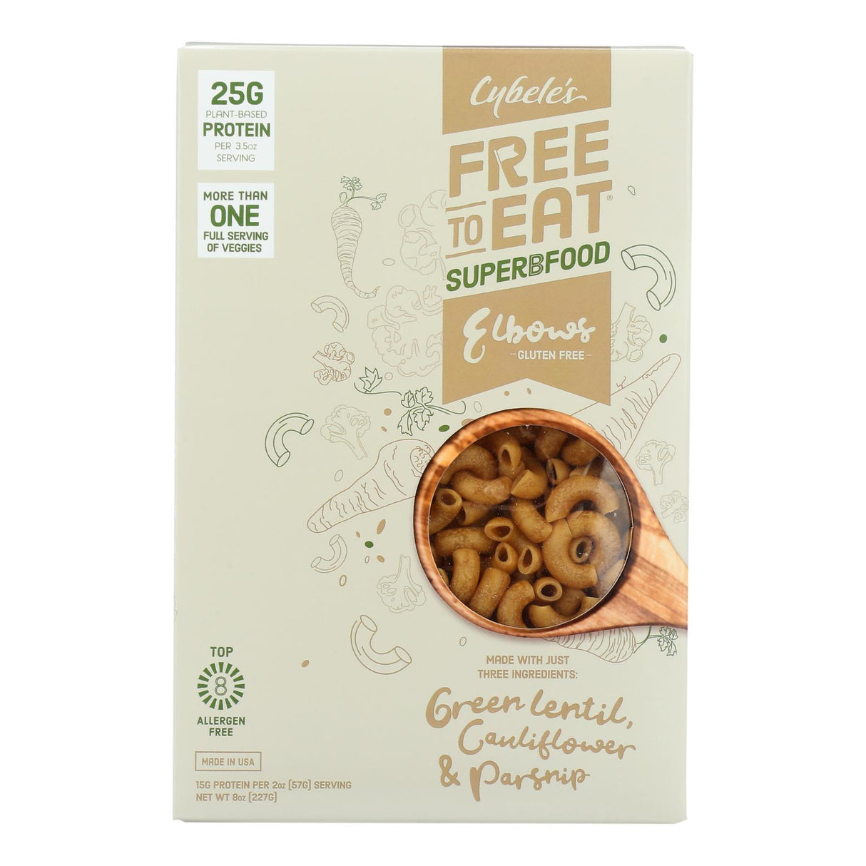 Cybele's Free To Eat - Pasta Elbow Superfood Wt - Case Of 6-8 Oz - Cozy Farm 