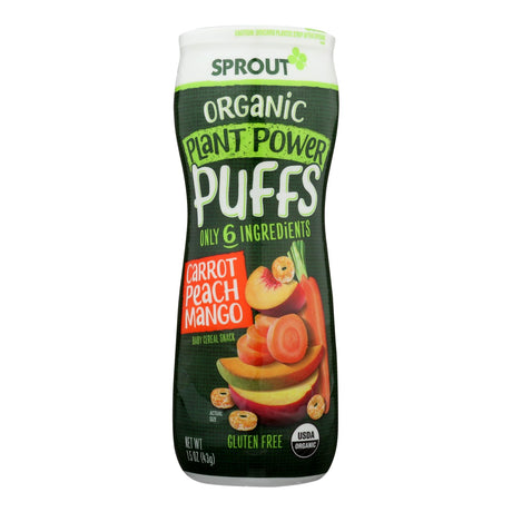 Sprout Organic Mango Carrot Quinoa Puffs Baby Snack  - Case Of 6 - 1.5 Oz - Cozy Farm 