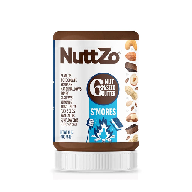 Nuttzo - 6 Nut & Seed Smores Spread, 16 oz (Pack of 6) - Healthy Nut Butter