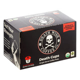 Box of Death Wish Coffee Co. single serve coffee pods on a white background