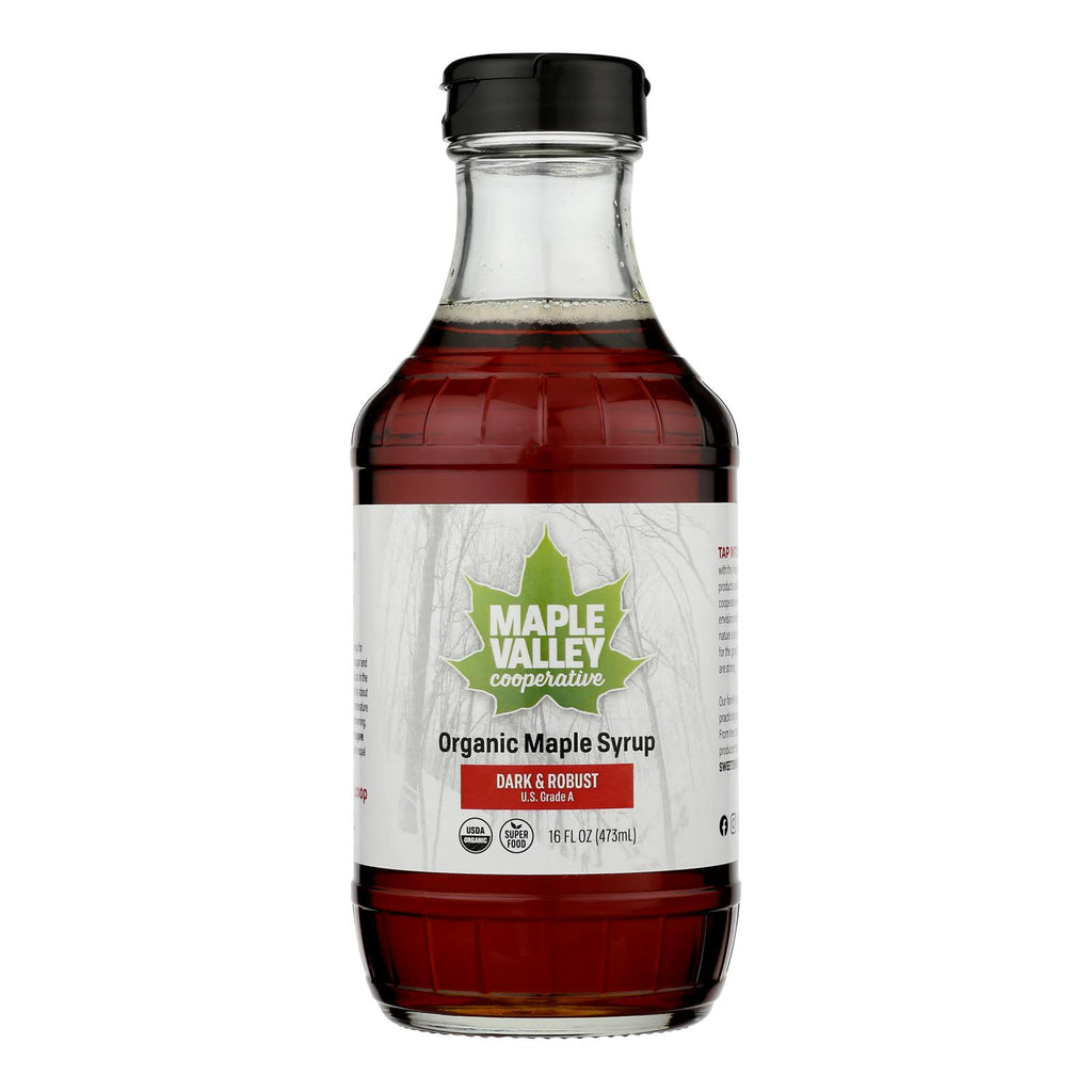 Maple Valley Cooperative Organic Maple Syrup - Grade A - Case Of 6 - 16 Fl Oz - Cozy Farm 