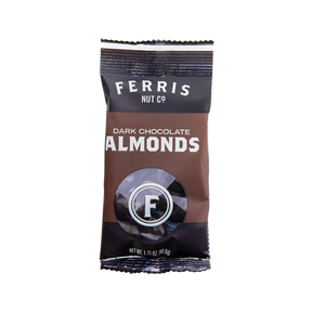 Ferris Nut Co. - Dark Chocolate Almonds, 1.75 oz (24 Pack) - Gourmet Snack Treat