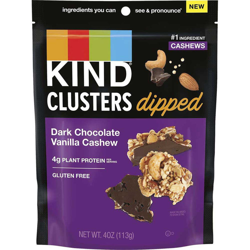 Kind Cluster Dark Chocolate Vanilla Cashew - 8-Pack of 4 Oz. - Cozy Farm 