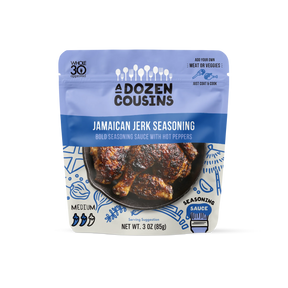 A Dozen Cousins Jamaican Jerk Sauce, 3 oz (Pack of 10) - Authentic Caribbean Flavor