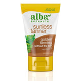 Alba Botanica - Fórmula natural bronceadora sin sol muy emoliente - 4 oz - Paquete de 2