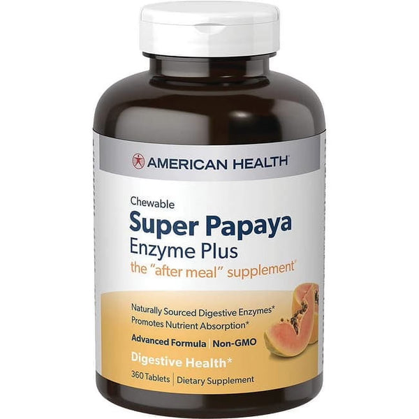 American Health Super Papaya Enzyme Plus Chewable Tablets (360 ct.)