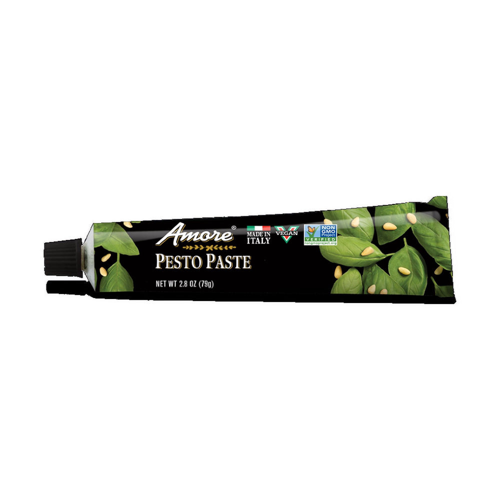 Amore Pesto Paste tube packaging on a white background