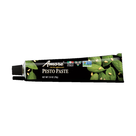 Amore Pesto Paste tube packaging on a white background