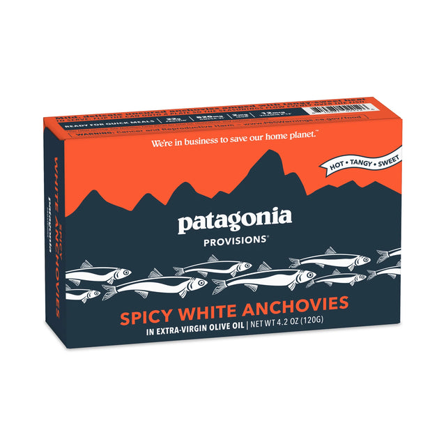 Patagonia Provisions - White Spicy Anchovies, 4.2 oz (Pack of 10) - Spanish Seafood Delicacy