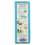 Annie's Organic product packaging with educational content on organic farming benefits.
