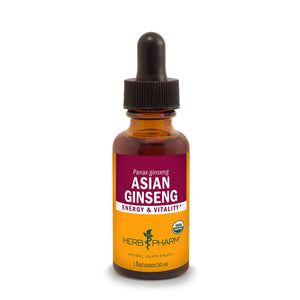 Herb Pharm Asian Ginseng dropper bottle on a white background