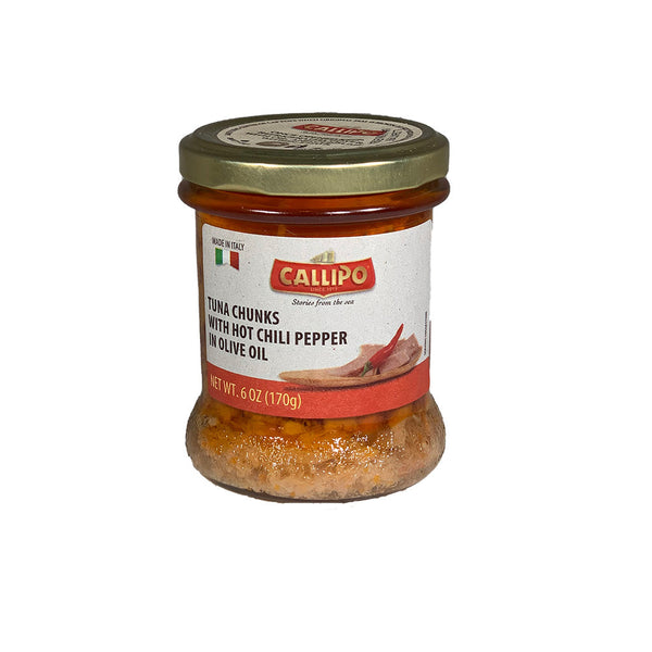 Callipo Tuna Chunks with Hot Chili Pepper, 170g