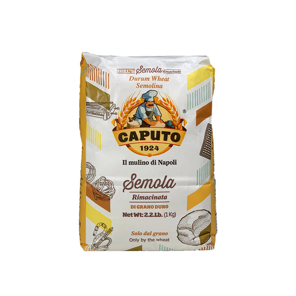 Caputo Semola di Grano Duro Rimacinata Semolina Flour, 2.2 lb